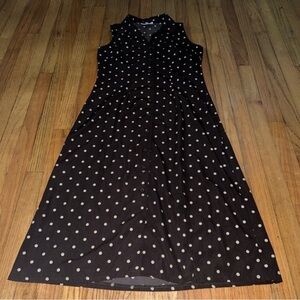 Studio I vintage polka dotted button down dress